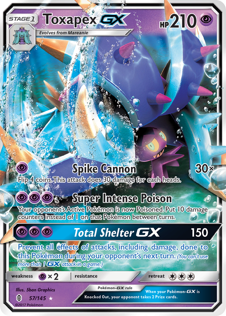Toxapex GX (57/145) [Sun & Moon: Guardians Rising] | The Time Vault CA