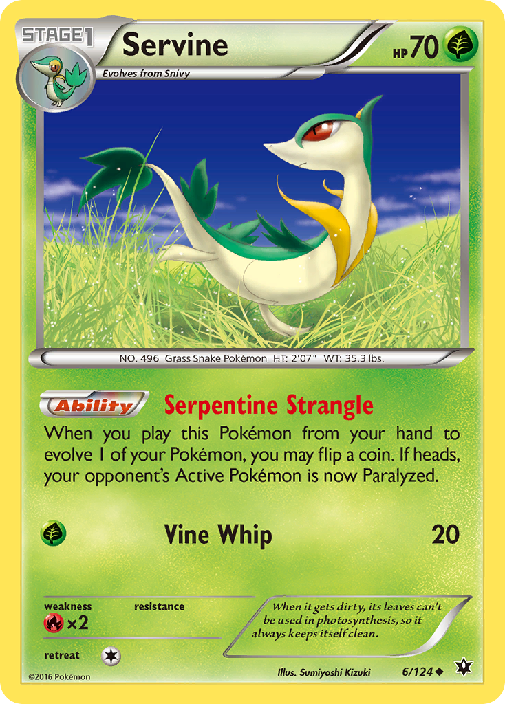 Servine (6/124) [XY: Fates Collide] | The Time Vault CA