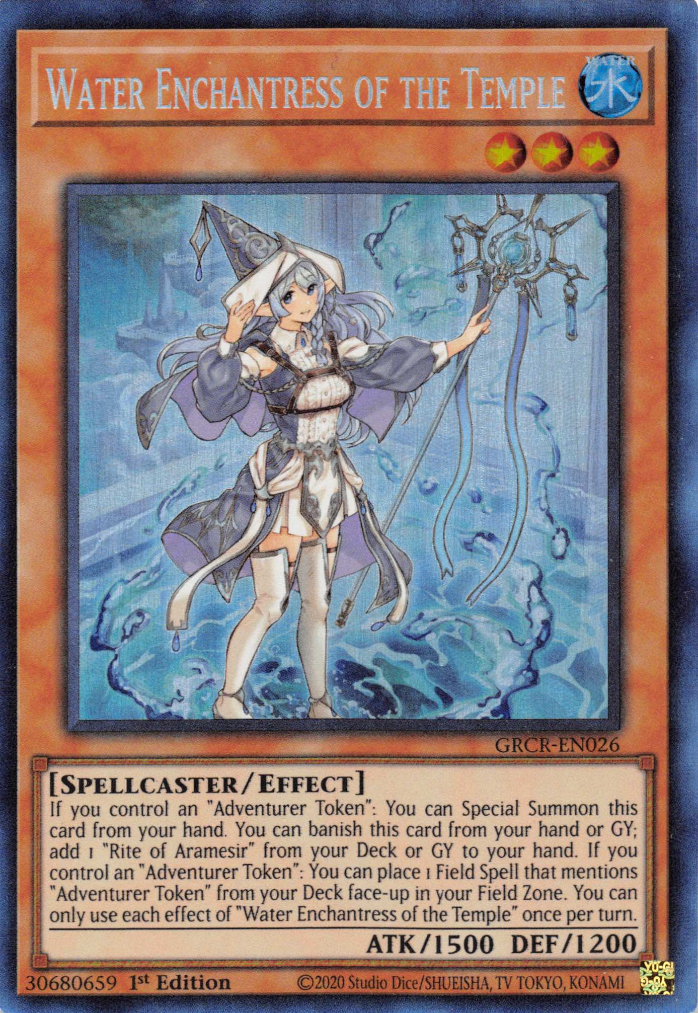 Water Enchantress of the Temple [GRCR-EN026] Collector's Rare | The Time Vault CA