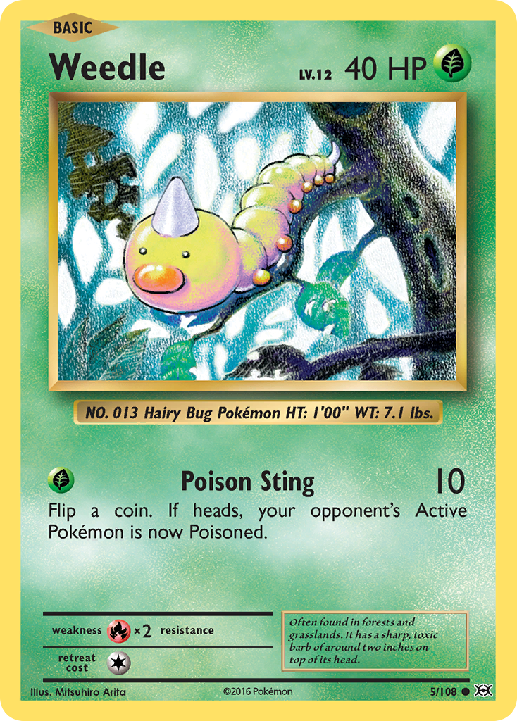 Weedle (5/108) [XY: Evolutions] | The Time Vault CA