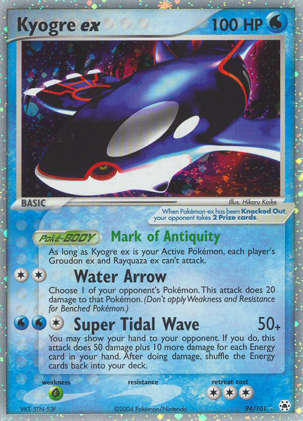 Kyogre ex (94/101) [EX: Hidden Legends] | The Time Vault CA