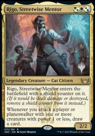 Rigo, Streetwise Mentor (Promo Pack) [Streets of New Capenna Promos] | The Time Vault CA