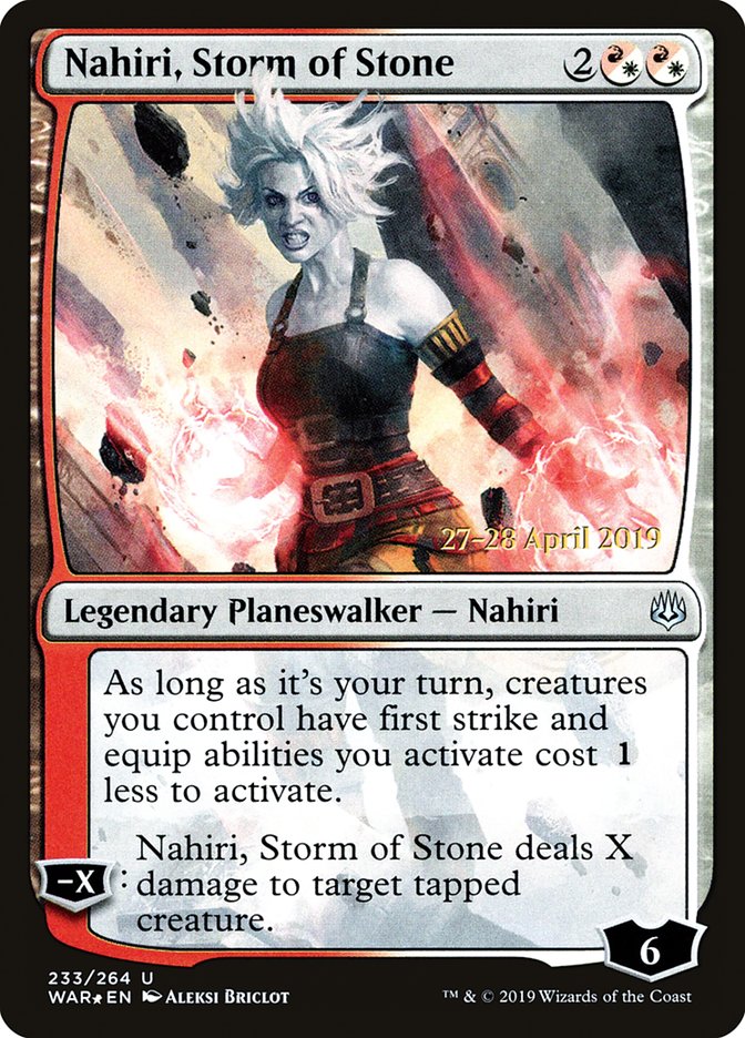 Nahiri, Storm of Stone  [War of the Spark Prerelease Promos] | The Time Vault CA