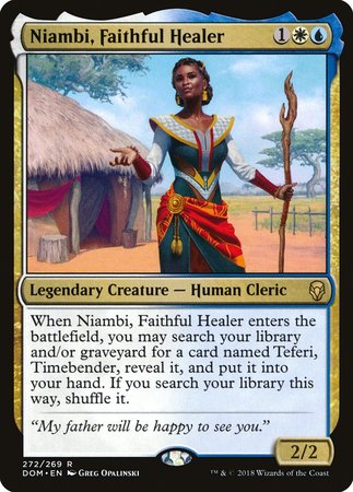 Niambi, Faithful Healer [Dominaria] | The Time Vault CA