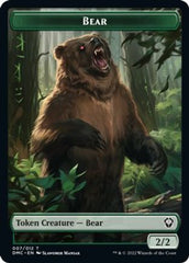 Kavu // Bear Double-sided Token [Dominaria United Commander Tokens] | The Time Vault CA