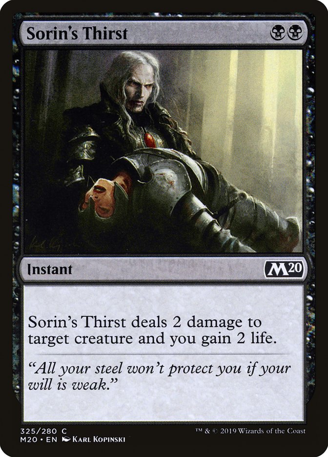 Sorin's Thirst [Core Set 2020] | The Time Vault CA