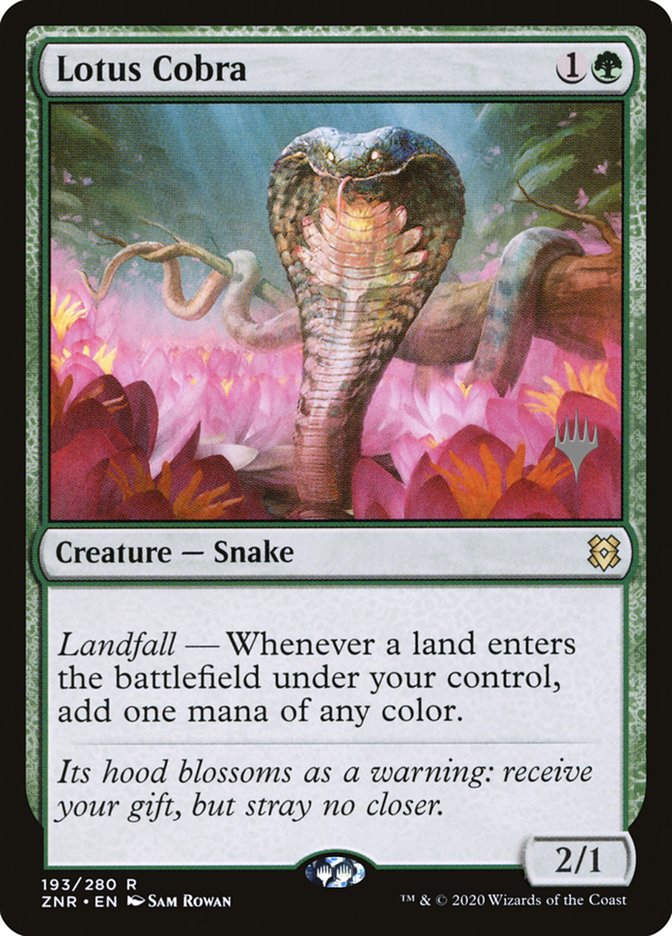 Lotus Cobra (Promo Pack) [Zendikar Rising Promos] | The Time Vault CA