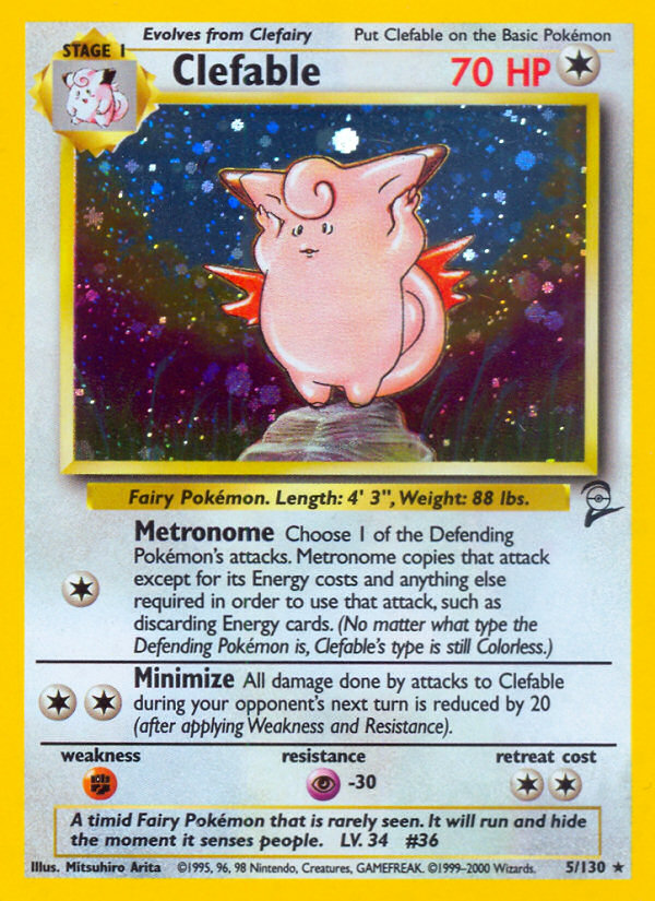 Clefable (5/130) [Base Set 2] | The Time Vault CA