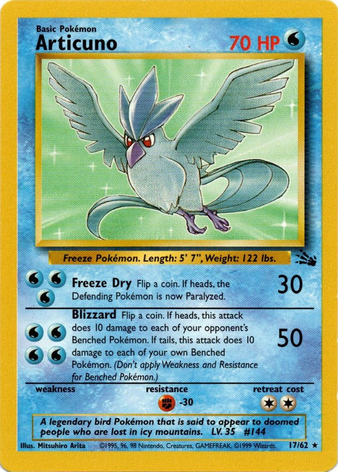 Articuno (17/62) [Fossil Unlimited] | The Time Vault CA