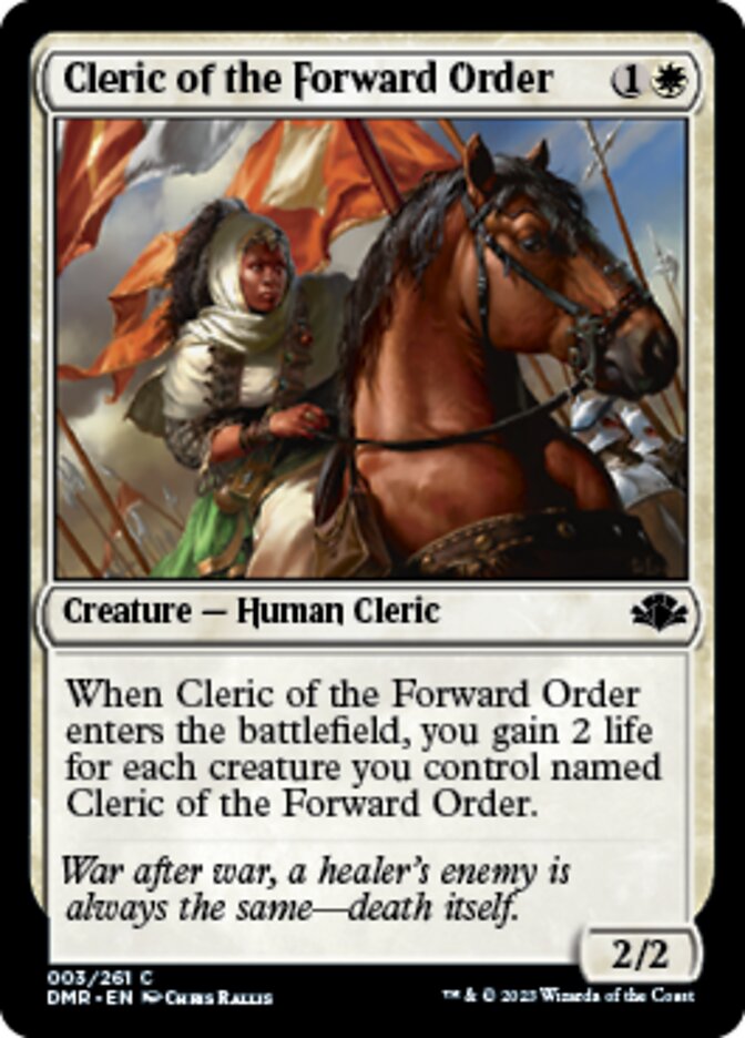 Cleric of the Forward Order [Dominaria Remastered] | The Time Vault CA