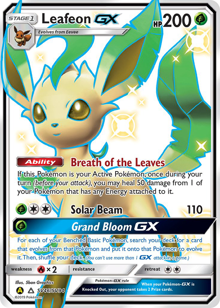 Leafeon GX (SV46/SV94) [Sun & Moon: Hidden Fates - Shiny Vault] | The Time Vault CA