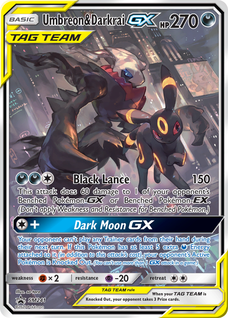 Umbreon & Darkrai GX (SM241) (Jumbo Card) [Sun & Moon: Black Star Promos] | The Time Vault CA