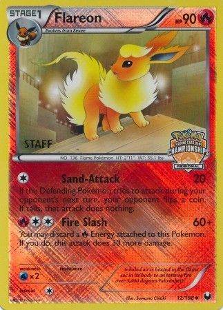 Flareon (12/108) (Regional Championship 2013 Promo Staff) [Black & White: Dark Explorers] | The Time Vault CA