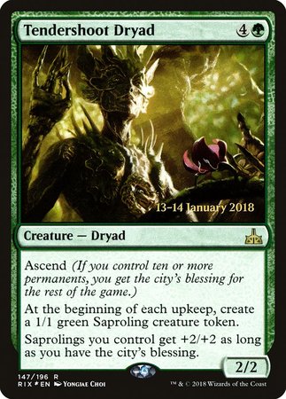 Tendershoot Dryad [Rivals of Ixalan Promos] | The Time Vault CA
