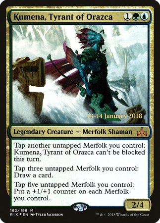 Kumena, Tyrant of Orazca [Rivals of Ixalan Promos] | The Time Vault CA