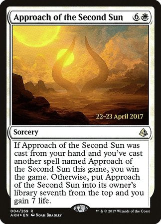 Approach of the Second Sun [Amonkhet Promos] | The Time Vault CA