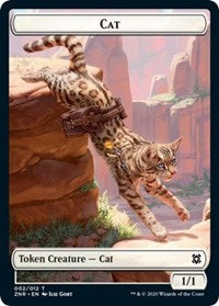 Cat // Goblin Construct Double-sided Token [Zendikar Rising Tokens] | The Time Vault CA