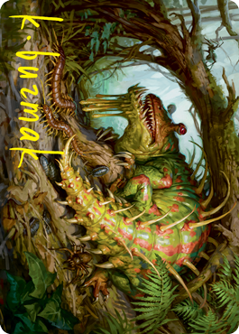 Blex, Vexing Pest Art Card (Gold-Stamped Signature) [Strixhaven: School of Mages Art Series] | The Time Vault CA