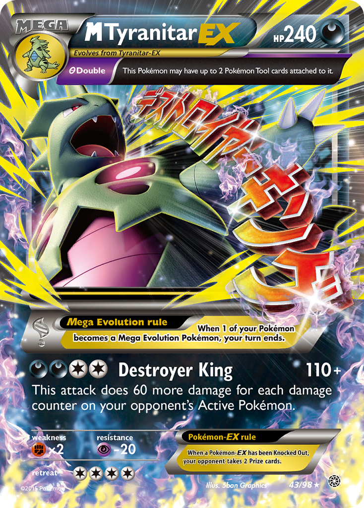 M Tyranitar EX (43/98) [XY: Ancient Origins] | The Time Vault CA