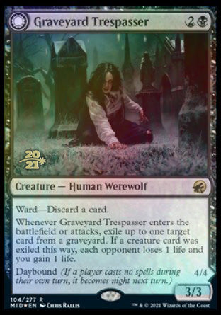 Graveyard Trespasser // Graveyard Glutton [Innistrad: Midnight Hunt Prerelease Promos] | The Time Vault CA