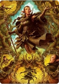 Nissa of Shadowed Boughs 2 Art Card [Zendikar Rising Art Series] | The Time Vault CA