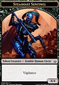 Steadfast Sentinel // Zombie Double-sided Token [Hour of Devastation Tokens] | The Time Vault CA