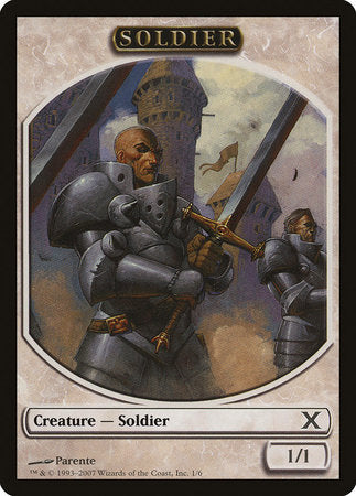 Soldier Token [Tenth Edition Tokens] | The Time Vault CA