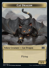 Cat Dragon // Vampire Double-sided Token [Double Masters 2022 Tokens] | The Time Vault CA