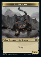 Cat Dragon // Spirit Double-sided Token [Double Masters 2022 Tokens] | The Time Vault CA