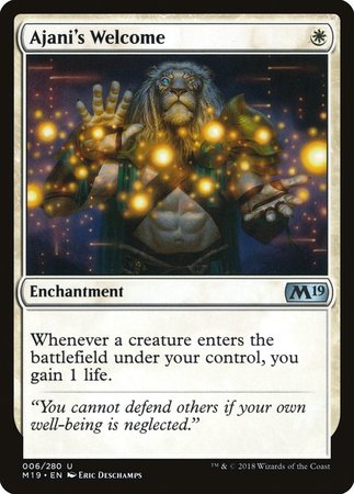 Ajani's Welcome [Core Set 2019] | The Time Vault CA