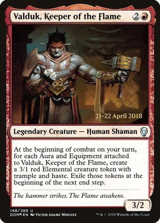 Valduk, Keeper of the Flame [Dominaria Promos] | The Time Vault CA