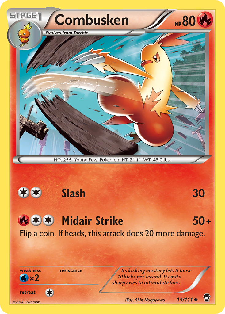 Combusken (13/111) [XY: Furious Fists] | The Time Vault CA