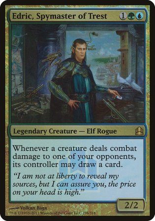 Edric, Spymaster of Trest (Commander Launch Promo) [Commander 2011 Launch Party] | The Time Vault CA