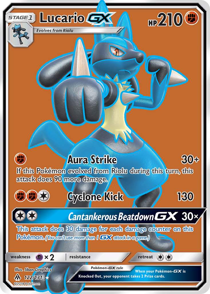 Lucario GX (122/131) [Sun & Moon: Forbidden Light] | The Time Vault CA