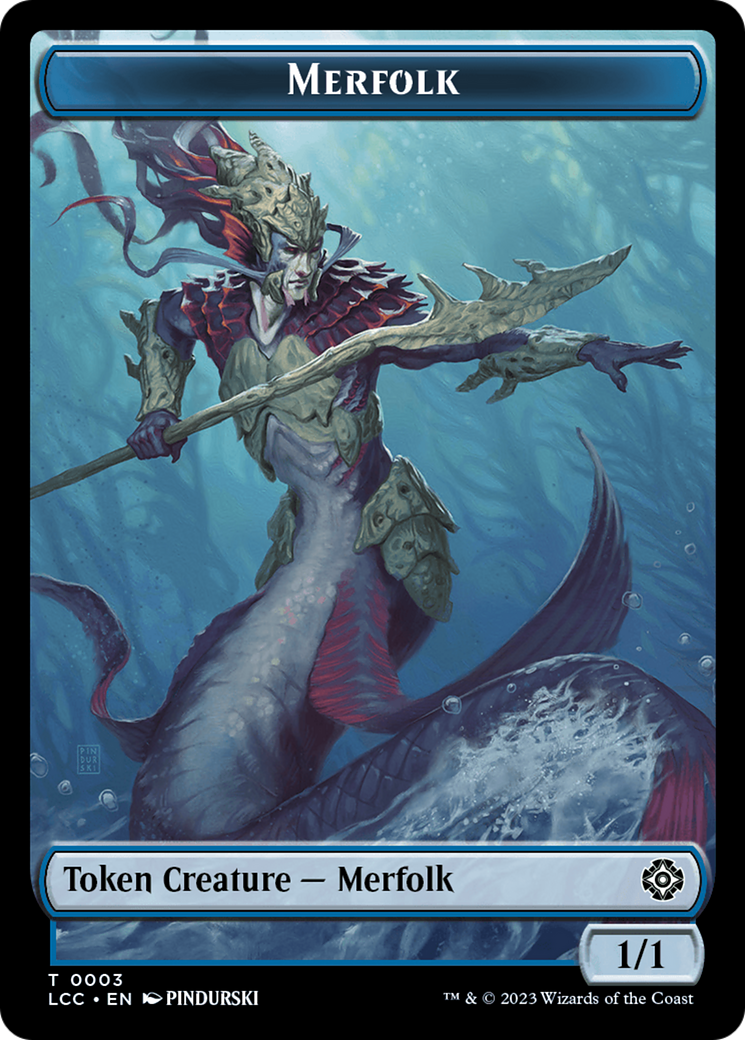 Frog Lizard // Merfolk (0003) Double-Sided Token [The Lost Caverns of Ixalan Commander Tokens] | The Time Vault CA