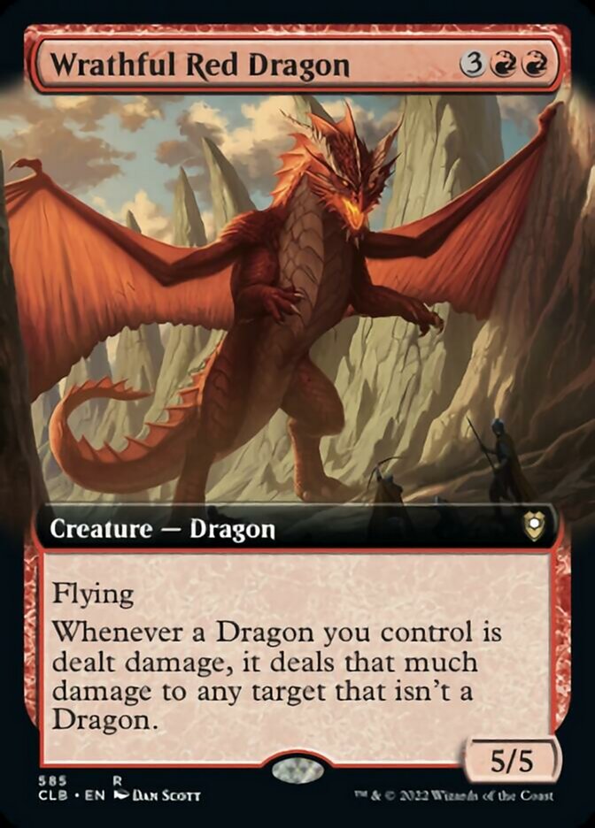 Wrathful Red Dragon (Extended Art) [Commander Legends: Battle for Baldur's Gate] | The Time Vault CA