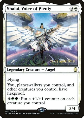 Shalai, Voice of Plenty [Dominaria Promos] | The Time Vault CA