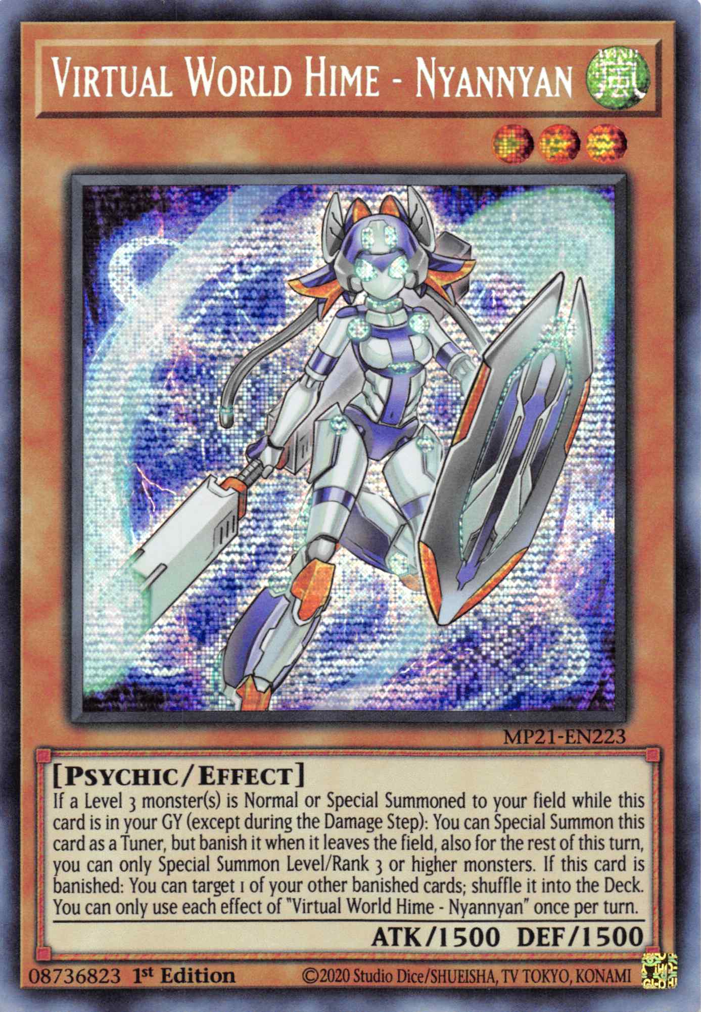 Virtual World Hime - Nyannyan [MP21-EN223] Prismatic Secret Rare | The Time Vault CA