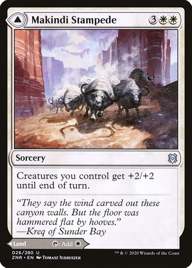 Makindi Stampede // Makindi Mesas [Zendikar Rising] | The Time Vault CA