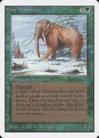 War Mammoth [Unlimited Edition] | The Time Vault CA