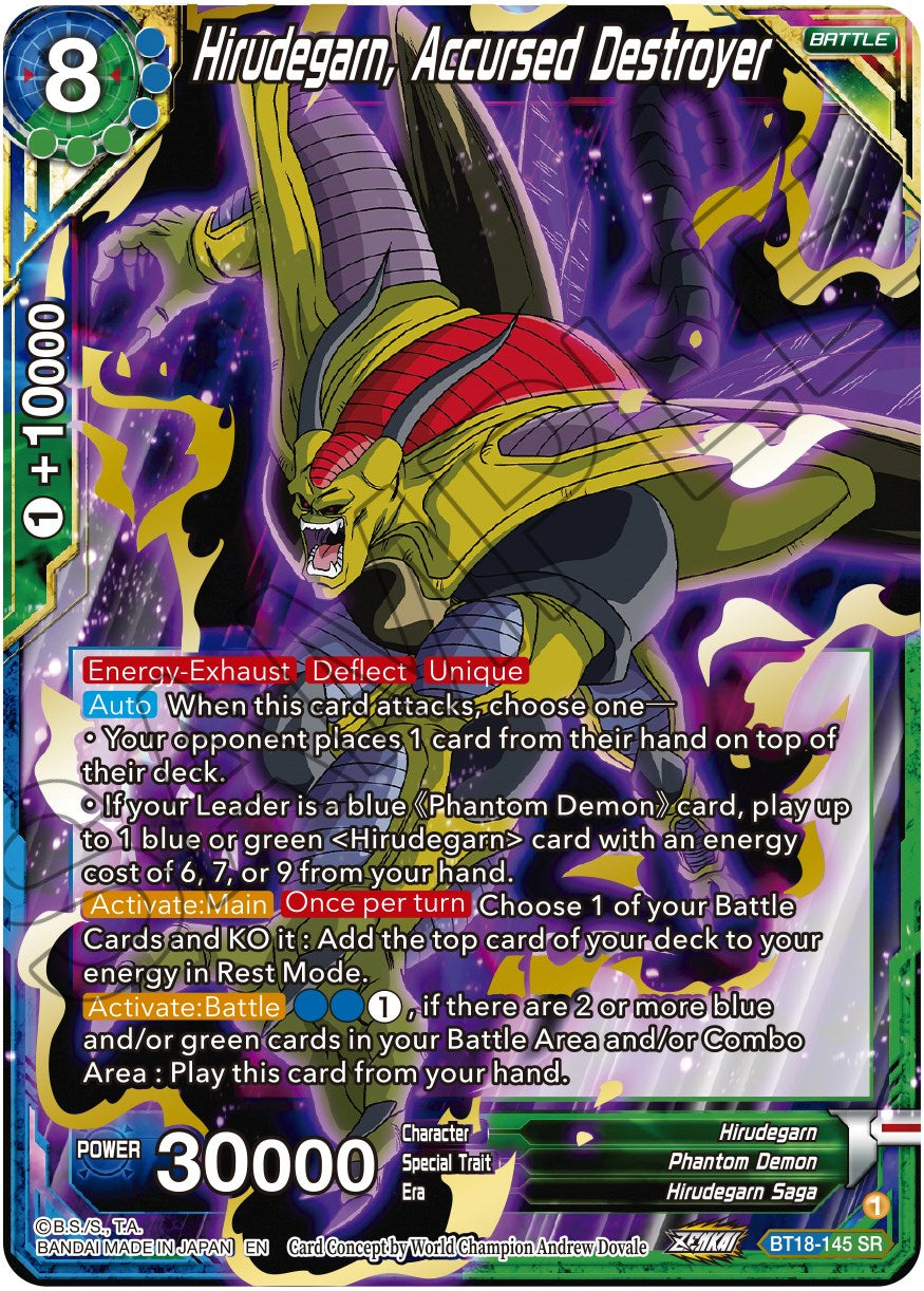 Hirudegarn, Accursed Destroyer (BT18-145) [Dawn of the Z-Legends] | The Time Vault CA