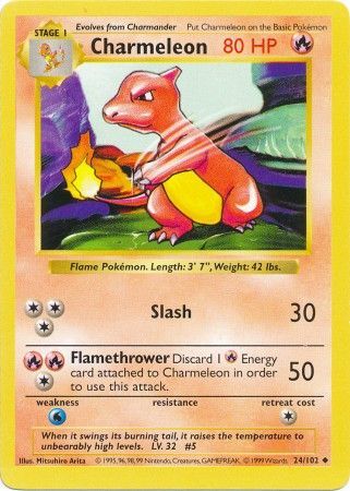 Charmeleon (24/102) [Base Set Shadowless Unlimited] | The Time Vault CA