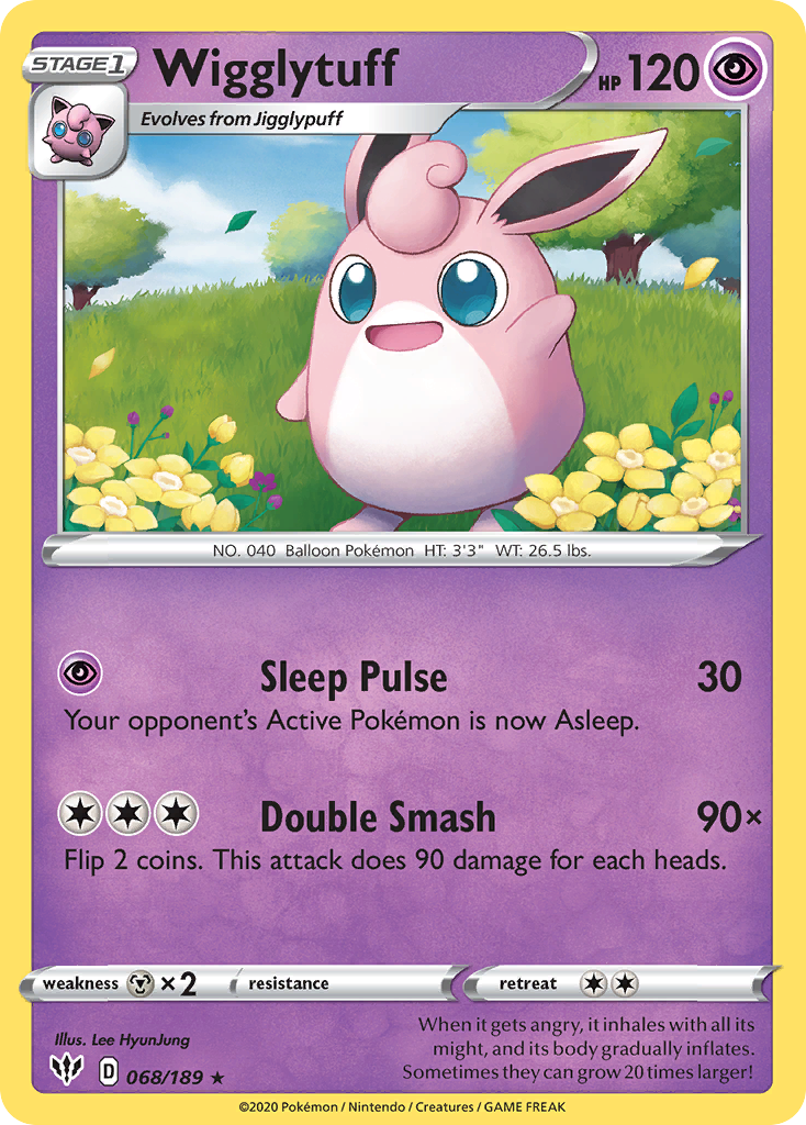 Wigglytuff (068/189) [Sword & Shield: Darkness Ablaze] | The Time Vault CA