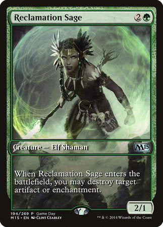 Reclamation Sage [Magic 2015 Promos] | The Time Vault CA