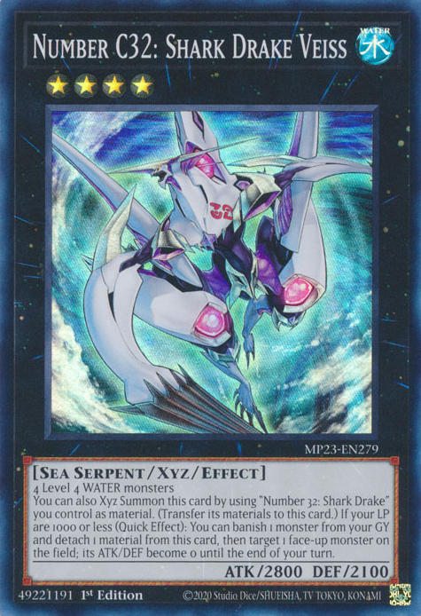 Number C32: Shark Drake Veiss [MP23-EN279] Super Rare | The Time Vault CA