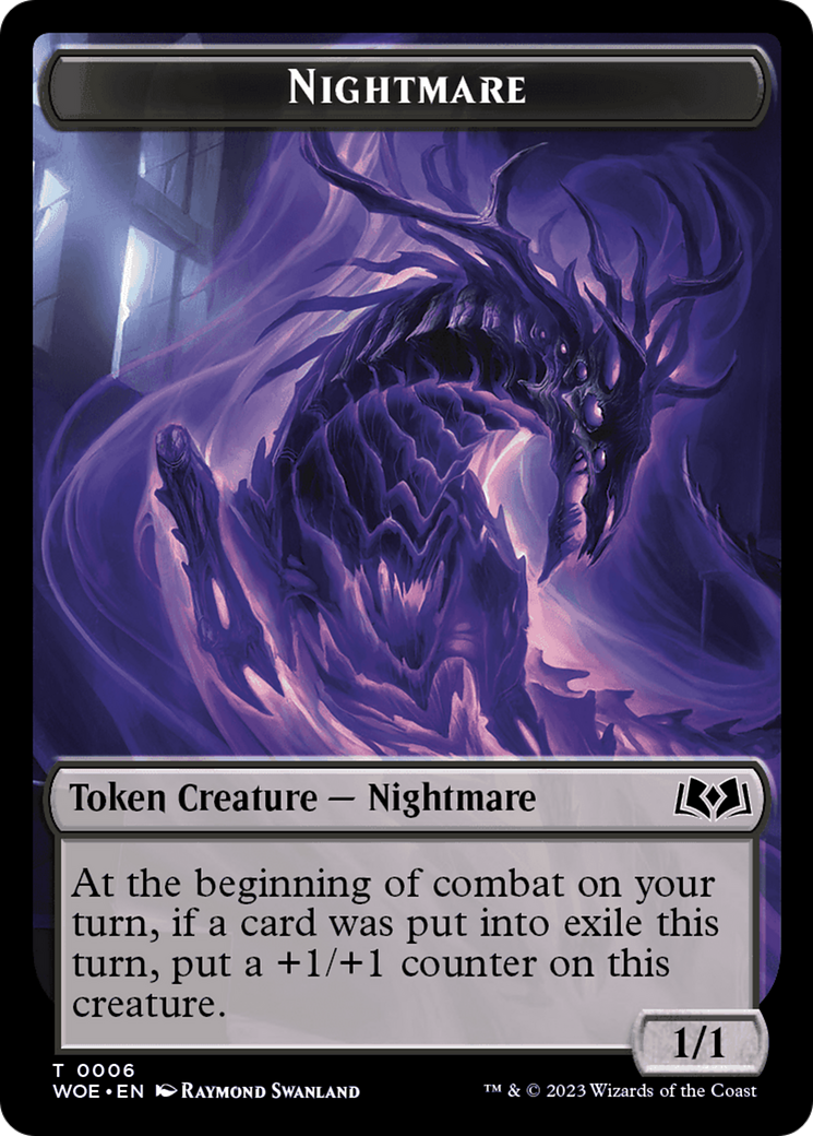 Nightmare // Food (0011) Double-Sided Token [Wilds of Eldraine Tokens] | The Time Vault CA