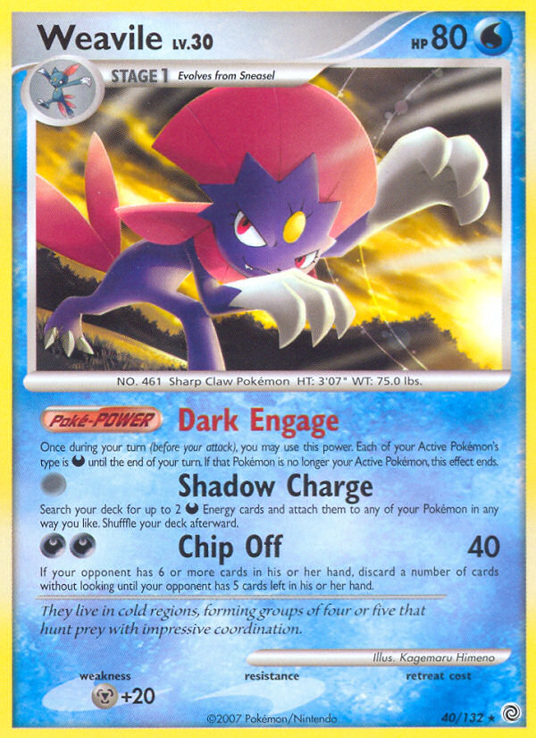 Weavile (40/132) [Diamond & Pearl: Secret Wonders] | The Time Vault CA