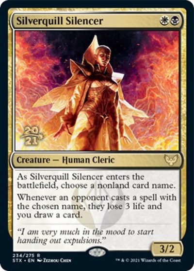 Silverquill Silencer [Strixhaven: School of Mages Prerelease Promos] | The Time Vault CA