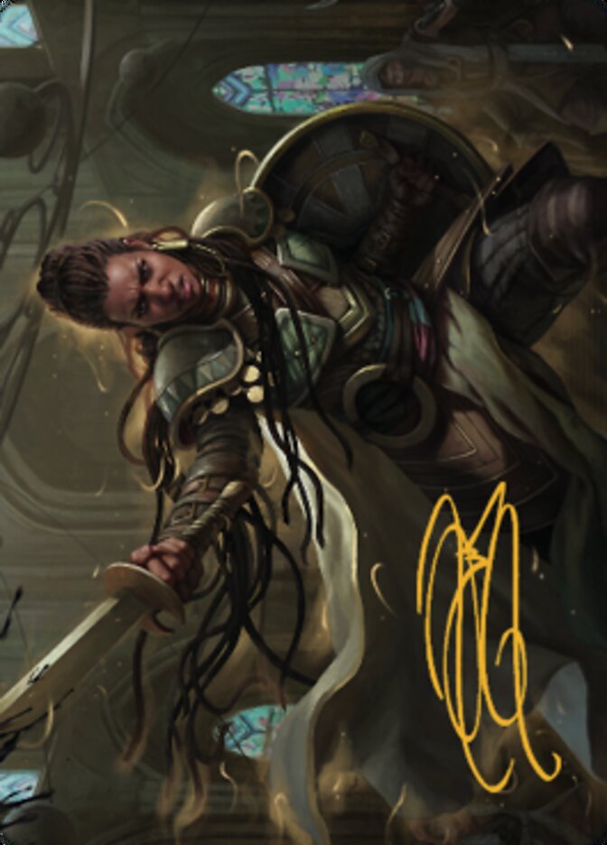 Shanna, Purifying Blade Art Card 1 (Gold-Stamped Signature) [Dominaria United Art Series] | The Time Vault CA