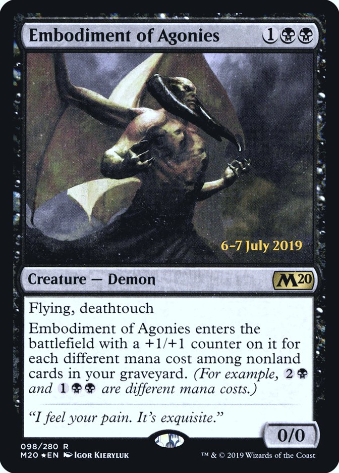 Embodiment of Agonies  [Core Set 2020 Prerelease Promos] | The Time Vault CA